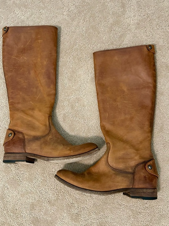 Frye Shoes - Frye Tall Riding Boots in Tan Brown Leather